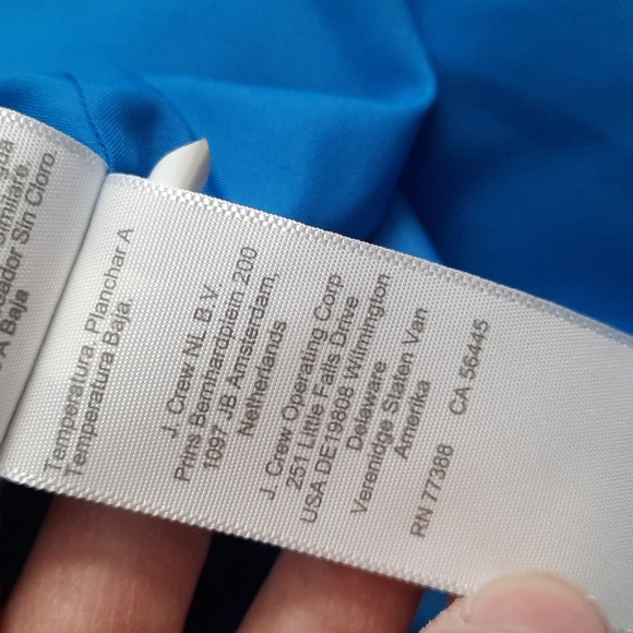 J. Crew Blue Ruffle High Neckline Fully Lined Sleeveless Tunic Top Size XSmall - Picture 10 of 10